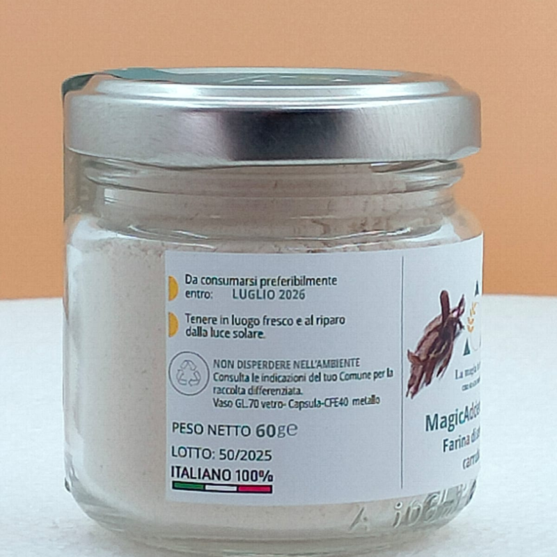 MAGICADDENSANTE - FARINA DI SEMI DI CARRUBA BIO, ADDENSANTE NATURALE 60g - immagine 3