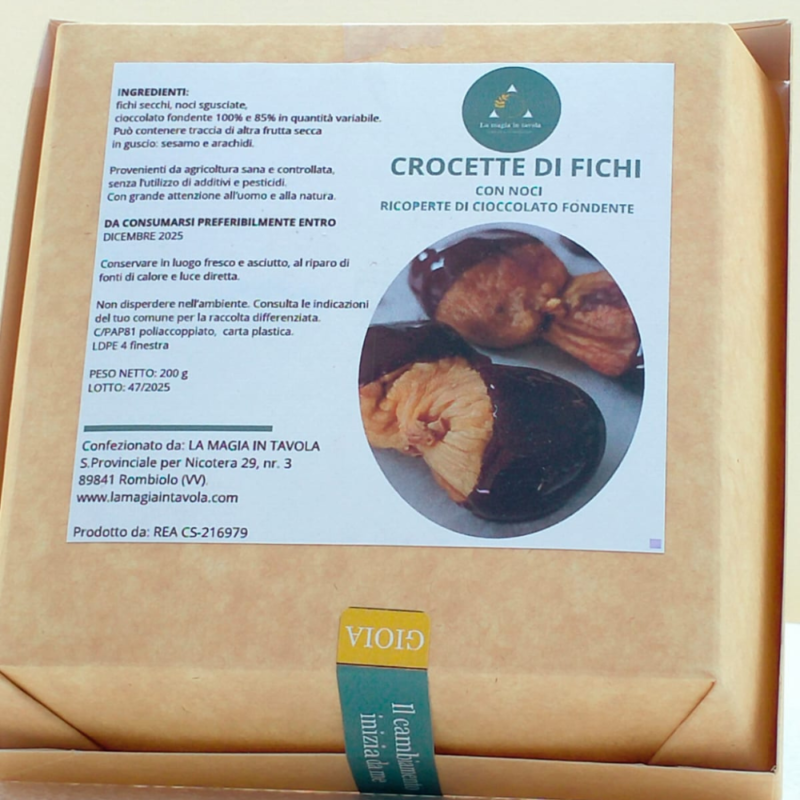 CROCETTE DI FICHI CON NOCI, CON CIOCCOLATO, TRADIZIONE CALABRESE 200g - immagine 2