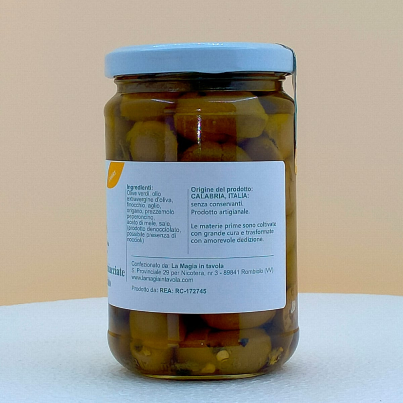 OLIVE SCHIACCIATE TIPICHE CALABRESI SENZA NOCCIOLO 300g - immagine 3