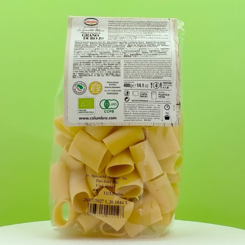 PACCHERI DI GRANO DURO BIO 400g - immagine 2
